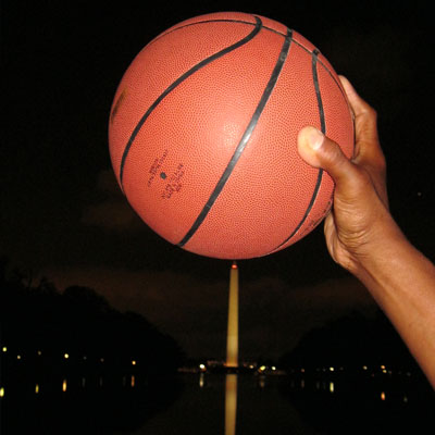 Hand Palming Basketball in DC